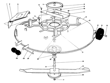 Part Location Diagram of 284280 Toro Spindle Assembly (Incl. Ref. #21-23)