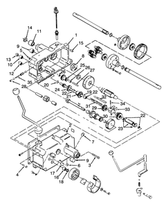 Transmission 8-Speed Diagram and Parts List for 73380 3900001 - 3999999 Toro Lawn Tractor