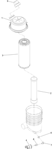 Air Cleaner Assembly No. 142-7201 Diagram and Parts List for 72144 413000000 - 999999999 Toro Lawn Tractor