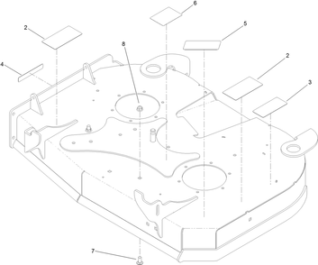 Deck Decal Assembly Diagram and Parts List for 44410 406814864-407699999 Toro Lawn Mower