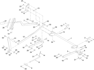 Deck Lift Assembly Diagram and Parts List for 75750TA 400000000 - 999999999 Toro Lawn Tractor