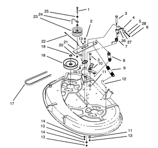 Brake Assembly (38" Cutting Unit) Diagram and Parts List for 71202 5900001 - 5999999 Toro Lawn Tractor