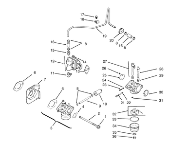 Fuel System (Kohler Engine Cv-14s-Ps1472) Diagram and Parts List for 72042 5900001 - 5900796 Toro Lawn Tractor