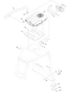 Air Conditioner/Heater And  Automatic Pressure Control Assembly Diagram and Parts List for 25208 400000000 - 999999999 Toro Lawn Tractor Accessories