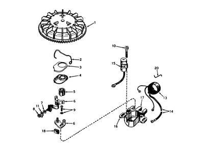 Magneto No. 610772a Diagram and Parts List for 20690 8000001 - 8999999 Toro Lawn Mower