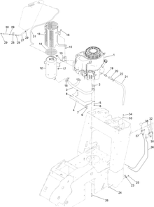 Engine Assembly Diagram and Parts List for 22972 402461470 - 404709999 Toro Lawn Tractor Accessories