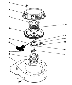 Recoil Assembly (Model No. 47pn2-3) Diagram and Parts List for 22040 3900001 - 3999999 Toro Lawn Mower