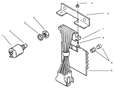 Pc Board & Test Switch Diagram and Parts List for 73423 7900001 - 7999999 Toro Lawn Tractor