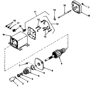 12 Volt Electric Starter No. 33605 Diagram and Parts List for 56128 9000001 - 9999999 Toro Lawn Tractor