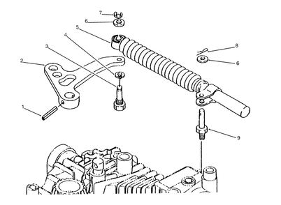 Lever Damper Diagram and Parts List for 72042 5900001 - 5900796 Toro Lawn Tractor