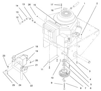 Engine Assembly Diagram and Parts List for 30182 990001 - 999999 Toro Lawn Tractor Accessories