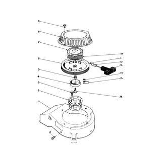 Recoil Assembly (Model No. 47ph7) Diagram and Parts List for 16585 8000001 - 8004251 Toro Lawn Mower