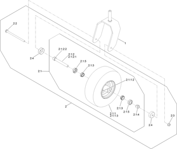 Fork And Caster Wheel Assembly Diagram and Parts List for 74493 407146062-999999999 Toro Lawn Tractor