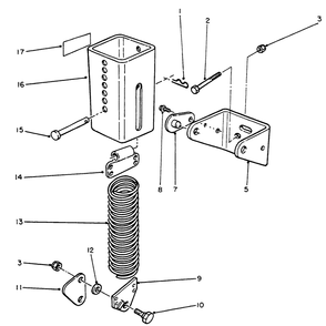 Part Location Diagram of 70-8090 Toro Counter Balance Assembly (Incl. Ref. #1-17)