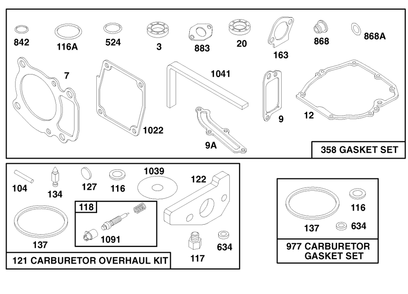 Engine Gts 150 (Model No. 20466 Only) Diagram and Parts List for 20466 6900001 - 6999999 Toro Lawn Mower