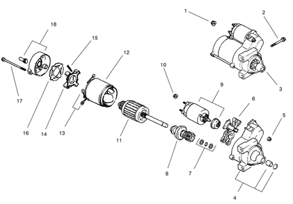 Group 7-Starting System Diagram and Parts List for 22305TE 990001 - 999999 Toro Lawn Tractor Accessories