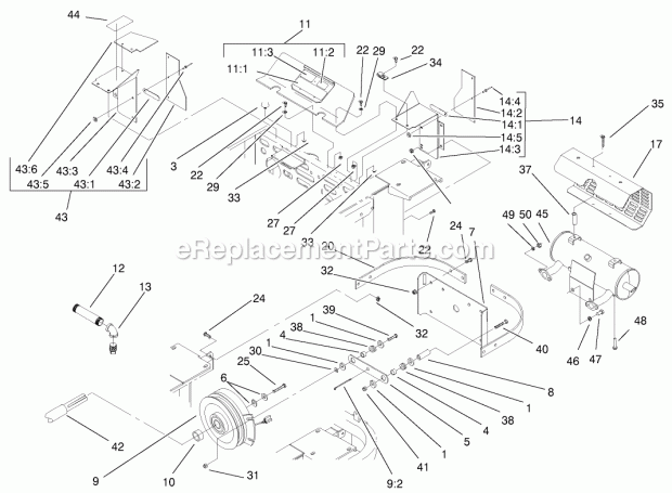 Shields And Clutch Assembly Diagram and Parts List for 74218 200000001-200999999 Toro Lawn Mower