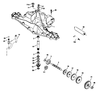Peerless Transaxle Model No. 915-020 Diagram and Parts List for 71184 5900001 - 5910000 Toro Lawn Tractor