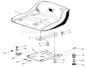 Seat Diagram and Parts List for 81-14KS01 1978 Toro Lawn Tractor