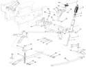 Lift Linkage (cont-D) Diagram and Parts List for 91-16K801 1979 Toro Lawn Tractor