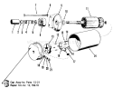 D-160 Onan Engine, Starting Motor Parts Group Diagram and Parts List for 01-16OS01 1980 Toro Lawn Tractor