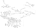 Brake And Motion Control Linkage Diagram and Parts List for 91-20KS01 1979 Toro Lawn Tractor