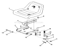 Seat And Seat Suspension Diagram and Parts List for 01-16OS01 1980 Toro Lawn Tractor