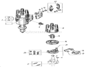 Ignition Distributor Diagram and Parts List for 91-20RG01 1981 Toro Lawn Tractor