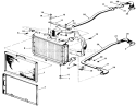 Radiator And Hoses Diagram and Parts List for 91-20RG01 1981 Toro Lawn Tractor