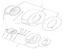 Wheels, Tires, Decals And Misc. Diagram and Parts List for 91-20RG01 1981 Toro Lawn Tractor