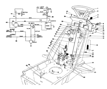 Steering Wheel & Dash Assembly Diagram and Parts List for 57356 9000001 - 9999999 Toro Lawn Tractor