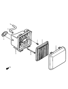 Air Cleaner Assembly Diagram and Parts List for 2602 312000001 - 312999999 Toro Lawn Tractor Accessories