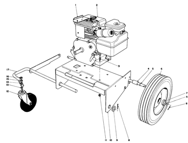Engine And Base Assembly (Model 62912) Diagram and Parts List for 62912 5000001 - 5999999 Toro Leaf Blower / Vacuum