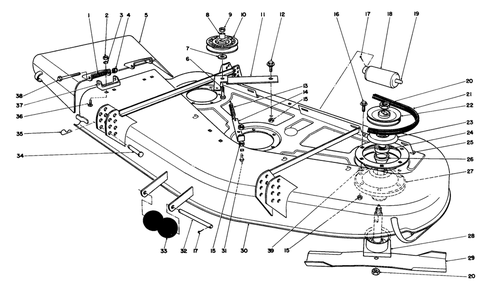 Cutting Unit Model No. 30753 Diagram and Parts List for 30754 7000001 - 7999999 Toro Lawn Tractor