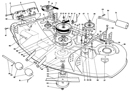 Cutting Unit Assembly Diagram and Parts List for 30144 800001 - 801221 Toro Lawn Mower