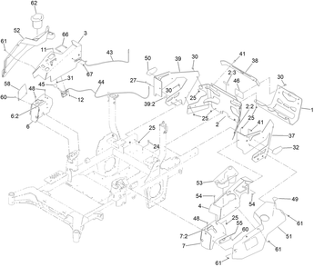 Throttle, Choke Cables And Guard Assembly Diagram and Parts List for 74048TE 414071690 - 999999999 Toro Lawn Tractor