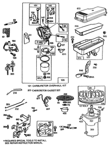 Briggs & Stratton Model No. 195707-0121-01 Diagram and Parts List for 70040 7900001 - 7900578 Toro Lawn Tractor