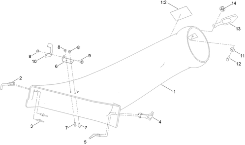 Chute Assemby No. 139-3261 Diagram and Parts List for 79841 400000000 - 999999999 Toro Lawn Tractor