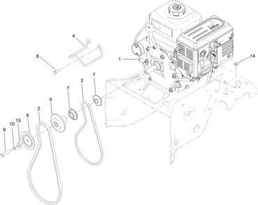 Engine Assembly Diagram and Parts List for 37799 413000000 - 414399999 Toro Snow Blower