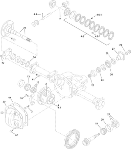 Drive Axle Assembly No. Au110858a1-03 Diagram and Parts List for 25403 400000000 - 401399999 Toro Lawn Tractor Accessories