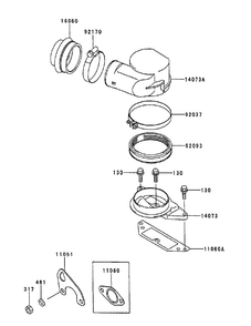 Air-Filter/Muffler Diagram and Parts List for 74213 (220000001-220999999)(2002) Toro Lawn Mower