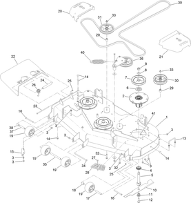 Deck Assembly Diagram and Parts List for 74002 400000000-409859942 Toro Lawn Tractor