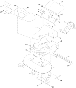 Housing Assembly Diagram and Parts List for 21876 400000000 - 999999999 Toro Lawn Mower
