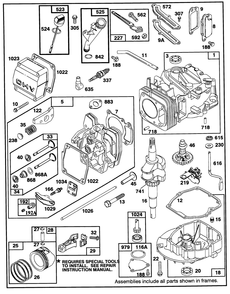 Engine Gts-150 77-8990 Diagram and Parts List for 20325 2000001 - 2999999 Toro Lawn Mower