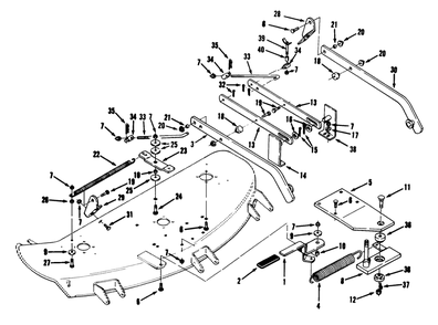 Deck Assembly Diagram and Parts List for 05-42SY02 1000001 - 1999999 Toro Lawn Mower