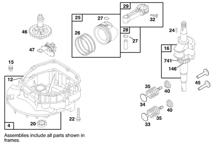 Engine Briggs & Stratton Model 12f802-1750-E1 Diagram and Parts List for 20776 9900001 - 9999999 Toro Lawn Mower