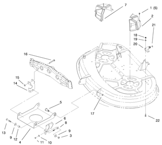 38" Deck Engagement Assembly Diagram and Parts List for 71240 9900001 - 9999999 Toro Lawn Tractor