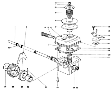 Gear Case Assembly (Model 20506 & 20696) Diagram and Parts List for 20696 6000001 - 7999999 Toro Lawn Mower