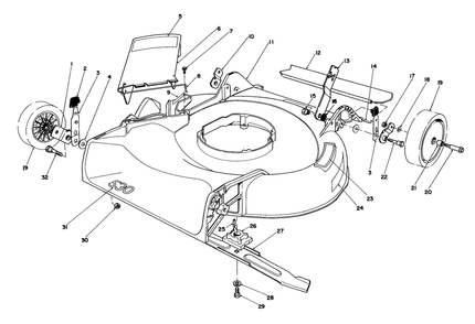 Housing Assembly Diagram and Parts List for 16165 3000001 - 3999999 Toro Lawn Mower