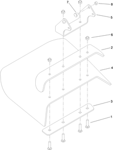 Deflector Assembly Diagram and Parts List for 39934 (310000001-310999999)(2010) Toro Lawn Mower